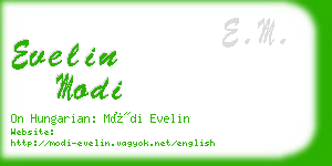 evelin modi business card